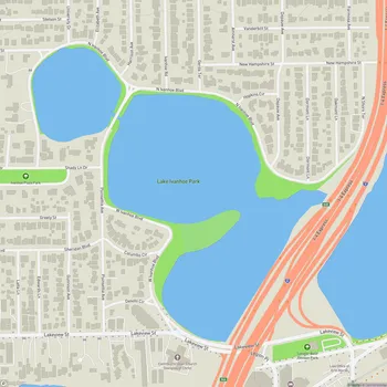 Map of Lake Ivanhoe Park