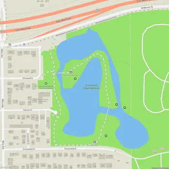Map of Greenwood Urban Wetlands