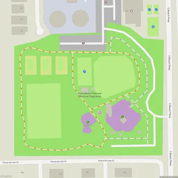 Map of South Beach Park and Sunshine Playground