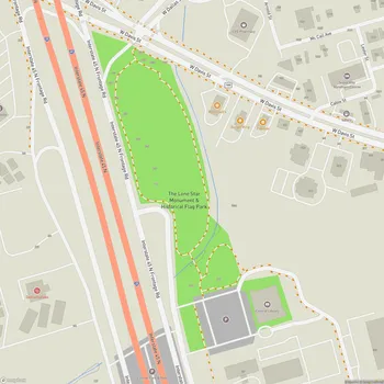 Map of The Lone Star Monument & Historical Flag Park
