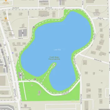 Map of Fred O. Drake Park at Lake Ella
