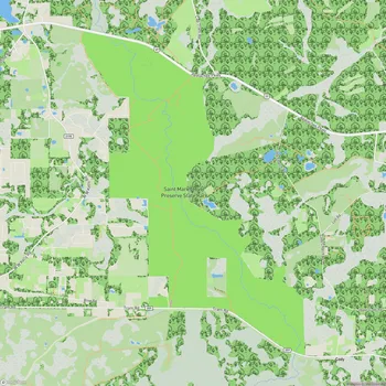 Map of Saint Marks River Preserve State Park