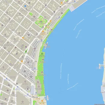 Map of Woldenberg Riverfront Park