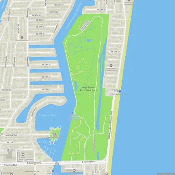 Map of Hugh Taylor Birch State Park