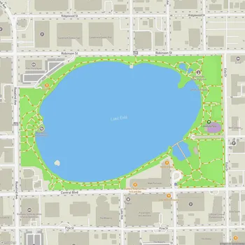 Map of Lake Eola Park