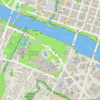 Map of Auditorium Shores at Town Lake Metropolitan Park
