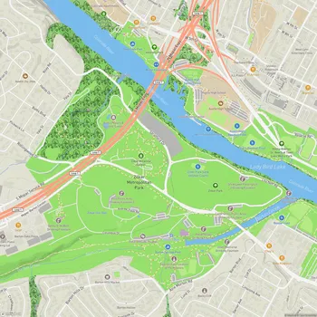 Map of Zilker Metropolitan Park