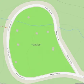 Map of McKelligon Canyon City Park Area
