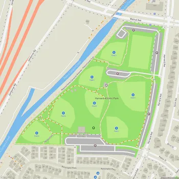 Map of Harvard Athletic Park