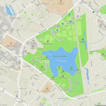 Map of Fremont Central Park