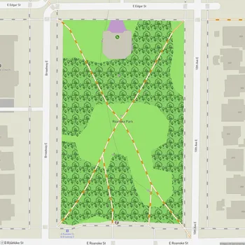 Map of Roanoke Park