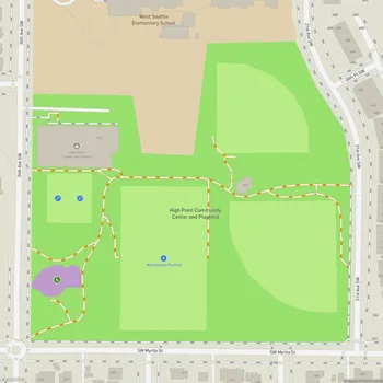 Map of High Point Community Center and Playfield
