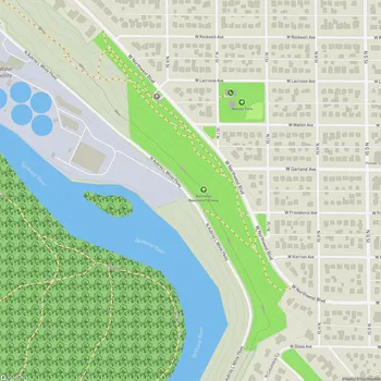 Map of Northwest Boulevard Parkway
