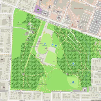 Map of Bush's Pasture Park
