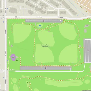 Map of Highline Park & Ballfields