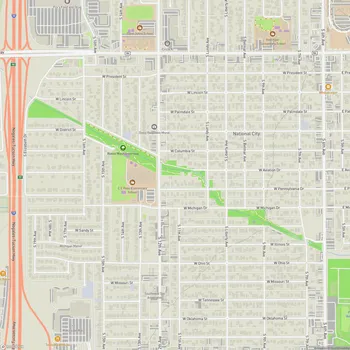Map of Rodeo Wash Greenway