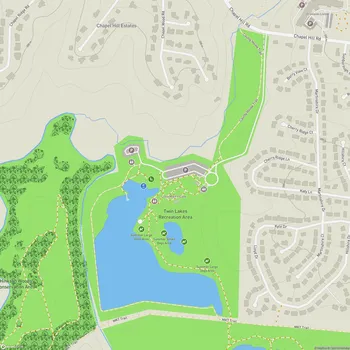 Map of Twin Lakes Recreation Area