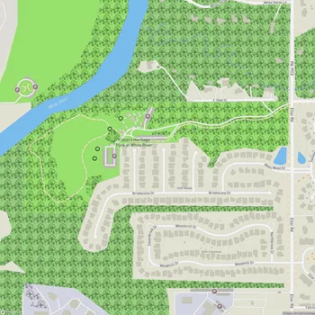 Map of Fishers Heritage Park at White River