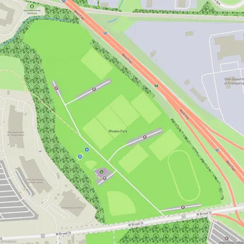 Map of Rhodes Park