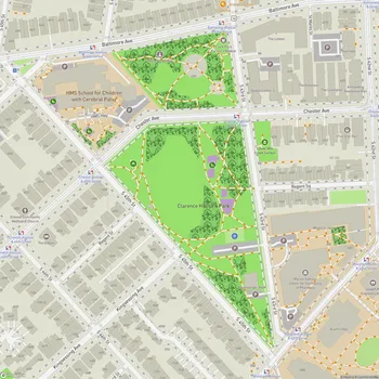 Map of Clarence H. Clark Park