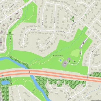 Map of North Hills Park