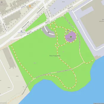 Map of Penn Treaty Park