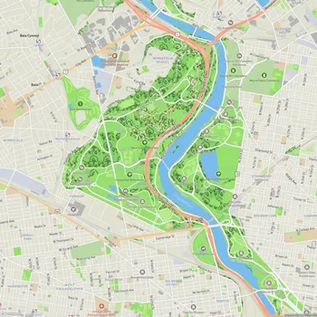 Map of West Fairmount Park