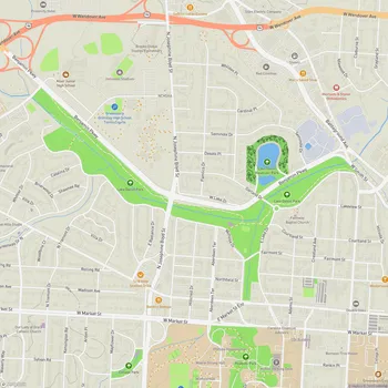 Map of Lake Daniel Park