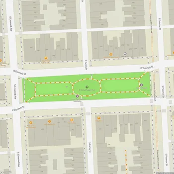 Map of O'Donnell Square Park