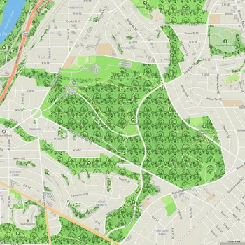 Map of Fort Dupont Park
