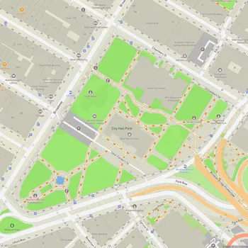 Map of City Hall Park