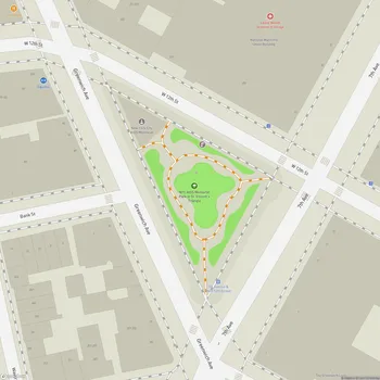 Map of NYC AIDS Memorial Park at St. Vincent's Triangle