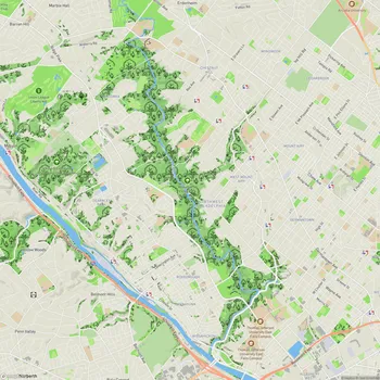 Map of Wissahickon Valley Park