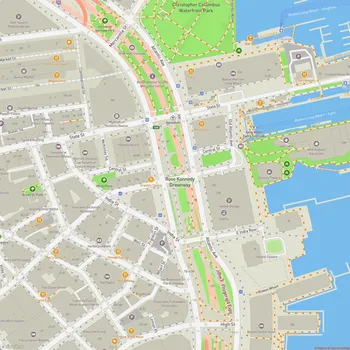 Map of Rose Kennedy Greenway