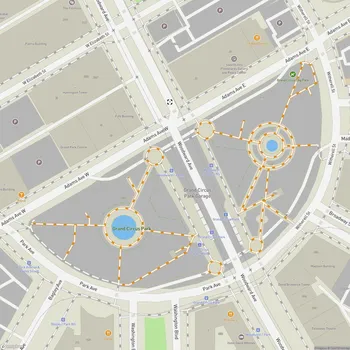 Map of Grand Circus Park