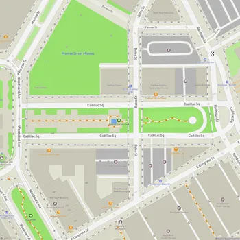 Map of Cadillac Square Park