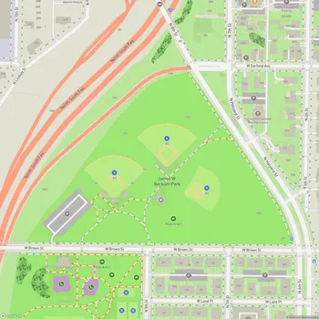 Map of James W. Beckum Park