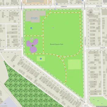 Map of Russell Square Park
