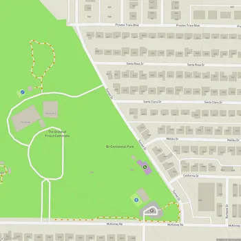Map of Bi-Centennial Park