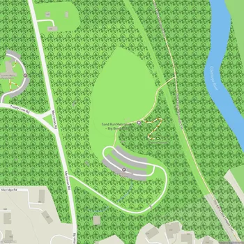 Map of Sand Run Metropark - Big Bend Area