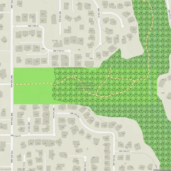 Map of Cougar Creek Woods Community Park Property