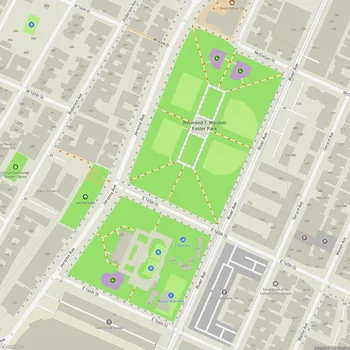 Map of Reverend T. Wendell Foster Park