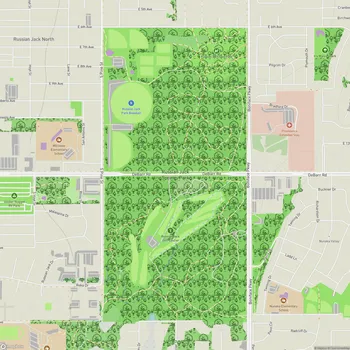 Map of Russian Jack Springs Park