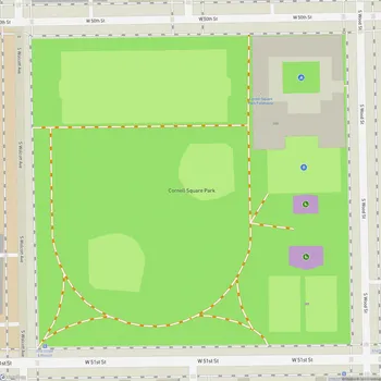 Map of Cornell Square Park