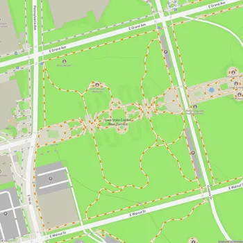 Map of Iowa State Capitol West Terrace
