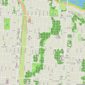 Map of Town Fork Creek Greenway